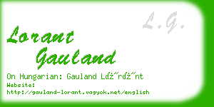 lorant gauland business card